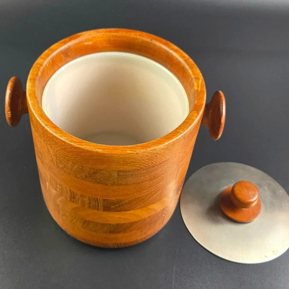 Vintage Danish Teak Ice Bucket with Lid – Sheffield, England